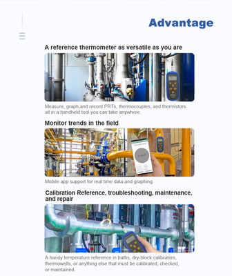 Ανθεκτικός στην θερμοκρασία βιομηχανικός ψηφιακός μετρητής βαθμονόμησης θερμόμετρος αναφοράς επαφής