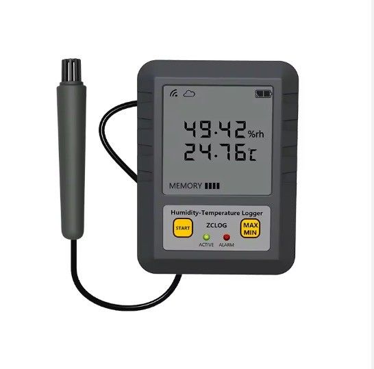 Φαρμακευτική βιομηχανία WIFI LCD Display Θερμοκρασία και υγρασία καταγραφής δεδομένων με αισθητήρα 97 * 72 * 31mm